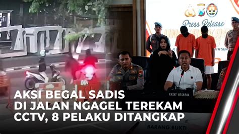 Polrestabes Surabaya Ringkus Komplotan Begal Terekam CCTV Di Jalan