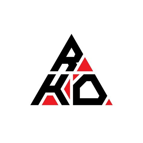 RKO triangle letter logo design with triangle shape. RKO triangle logo ...