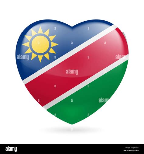 Heart with Namibian flag colors. I love Namibia Stock Photo - Alamy