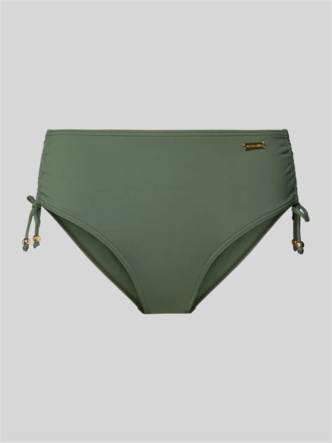 Kup online LASCANA Figi bikini z aplikacją z logo oliwkowy