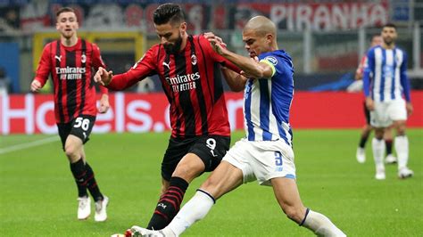 Ac Milan Porto Champions League Ac Milan Earn First Point