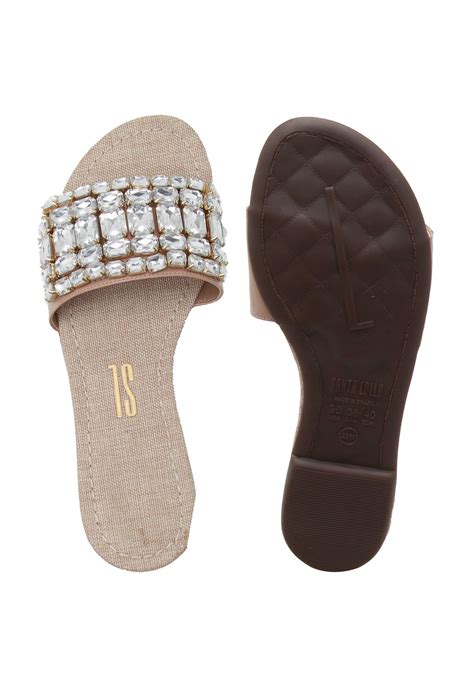 Birken Rasteira Santa Lolla Pedraria Nude Compre Agora Dafiti Brasil