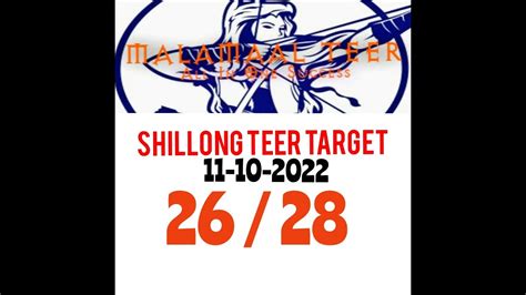 Shillong Teer Target 11 10 2022 100 FIX Teer Formula Shillong