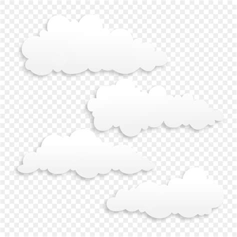 Wei E Wolke Gesetzt Wei E Wolken Wolkenvektor Himmel Png Und Vektor