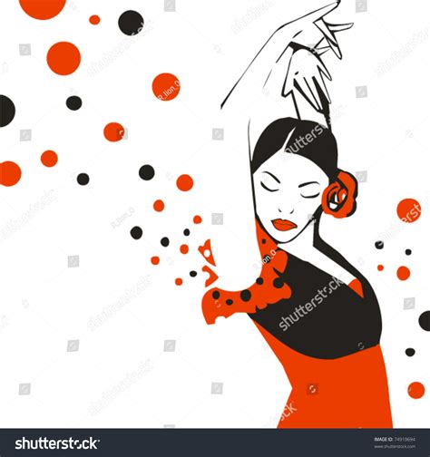 Flamenco Dancer Abstract Illustration Vector Shutterstock