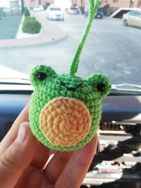 Crochet frog car accessories frog car accessory frog plush | Etsy