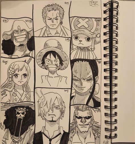 Straw Hat Crew Sketch : r/OnePiece