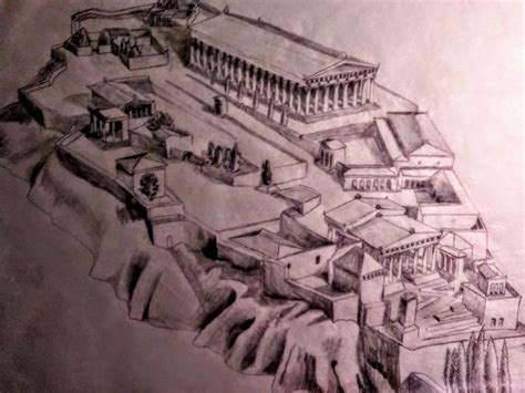 My sketch recreating the Acropolis