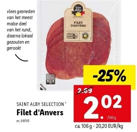 Saint Alby Selection Filet Danvers Per 100 G Nr 09705 Promotie Bij Lidl