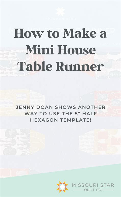 Watch This Easy Diy Mini House Table Runner Tutorial Jenny Doan Shows