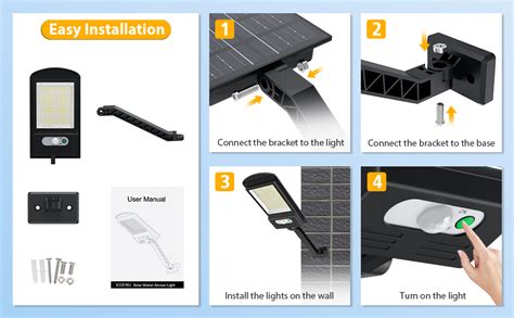 Icofru Solar Lights Outdoor Waterproof With Motion Sensor 1000lm 168 Led Solar Powered Security