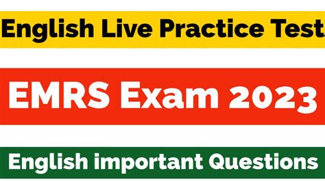 EMRS PGT TGT JSA Hostel Warden Exam 2023 English Live Practice Test