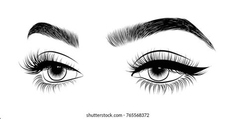 Illustration Womans Sexy Luxurious Eye Perfectly Stock Vector Royalty Free 1024809415