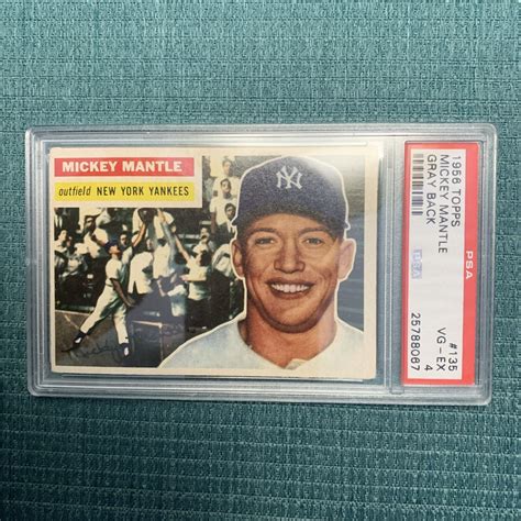 1956 Topps Mickey Mantle 135 PSA 4 EBay