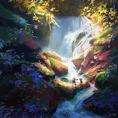 Artstation Waterfall