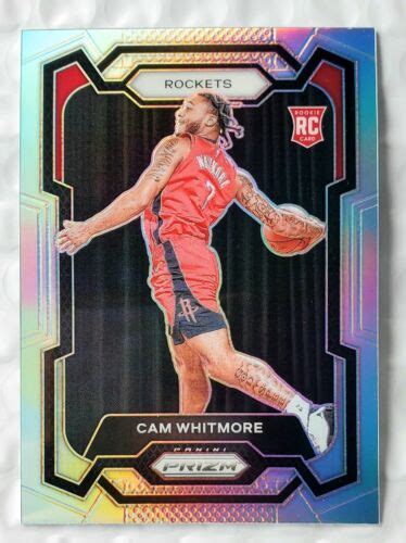 Cam Whitmore 2023 24 Panini Prizm Silver Prizm RC 129 Rockets ROOKIE