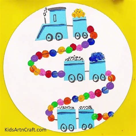 Rainbow Train Artwork Craft Tutorial For Kids | Train artwork, Arts and ...