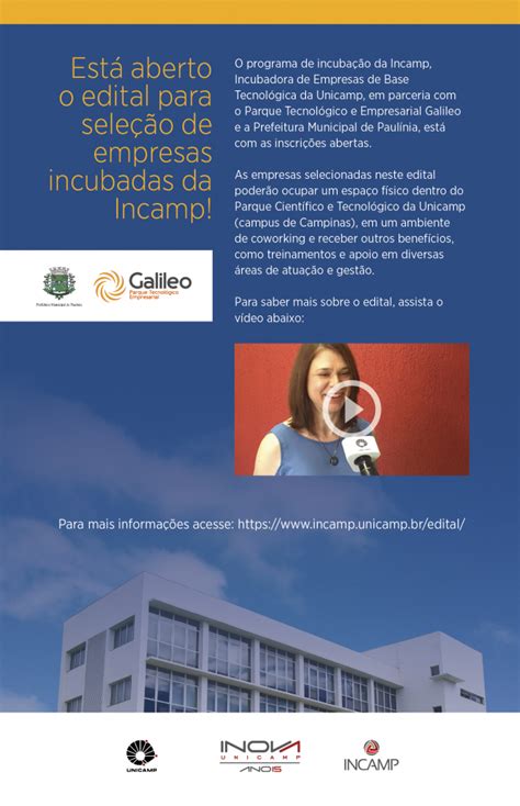 Incamp Seleciona Empresas Para Coworking Treinamentos E Apoio