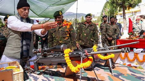 Rajnath Singh Performs Shastra Puja In Tawang Hails Troops For