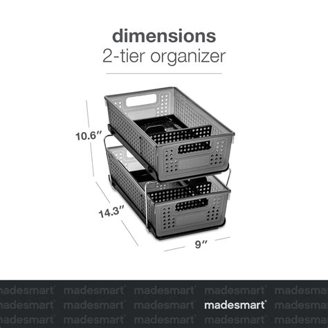 Snapklik Madesmart Tier Organizer Multi Purpose Slide Out Storage