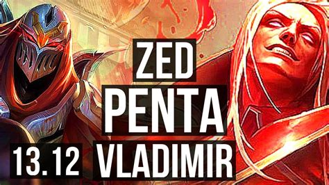 Zed Vs Vlad Top Penta Legendary 900k Mastery Kr Master 13 12