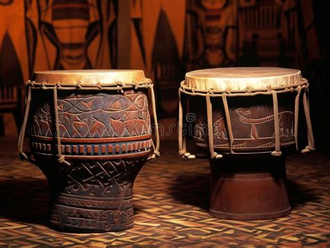 Ai Generated Illustration Wildlife Concept Of African Tribal Drums