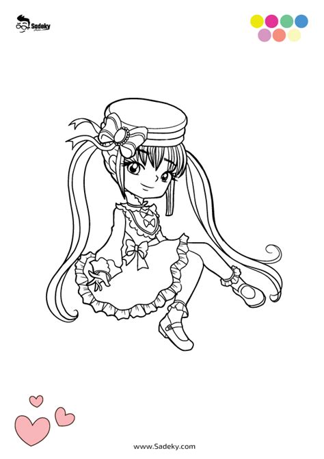 Free Printable Kawaii Anime Girl Coloring Pages 2022 Sadeky