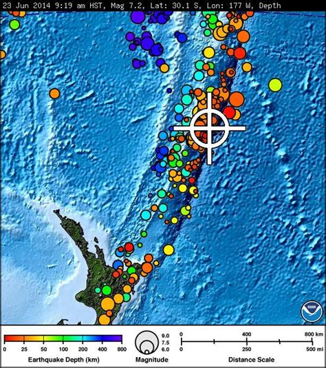 KERMADEC ISLANDS NEW ZEALAND Quake TheCount