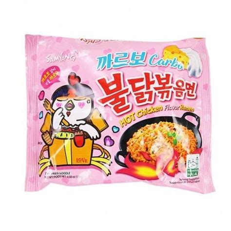 Лапша Hot Chicken Flavor Ramen Carbo острая со вкусом курицы карбонара 130гр Samyang Каталог