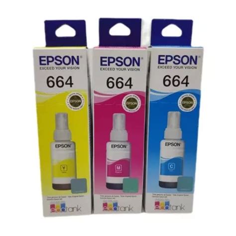 Kit 3 Tinta Epson 664 70ml Frete grátis