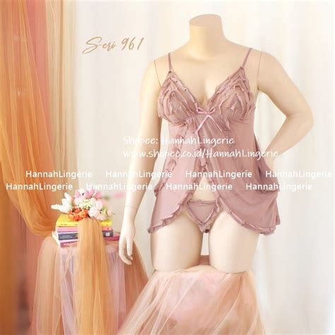 Jual Transparan Lingerie S M L XL XXL Baju Tidur Premium Seksi Cantik