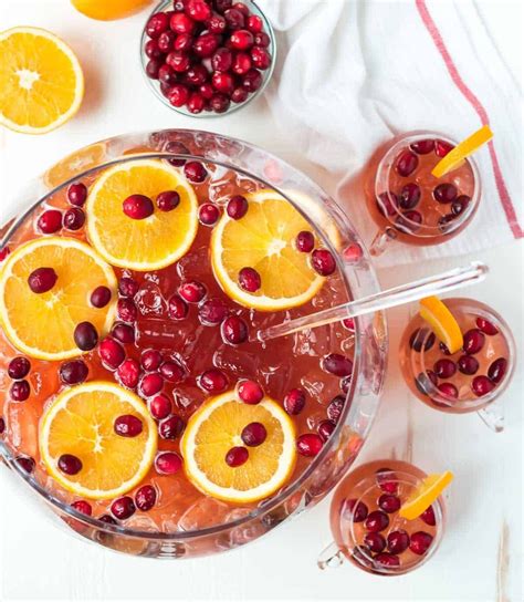 Easy Refreshing Delicious Sparkling Christmas Punch For A Crowd With