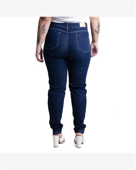 Riachuelo Cal A Jeans Feminina Sawary Plus Size Skinny Azul Escuro