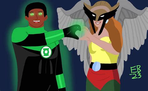 Green Lantern And Hawkgirl From Oa To Thanagar Fan Art Rdcau