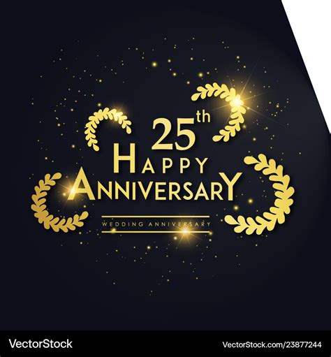 Luxury royal 25 wedding anniversary Royalty Free Vector