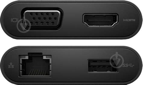ᐉ Адаптер Dell USB Type-C – HDMI + VGA + Ethernet + USB 3.0 черный (470 ...
