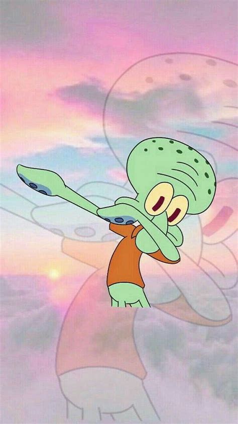 Cute For Drawing Of Squidward Dabbing Fun Spongebob Aesthetic