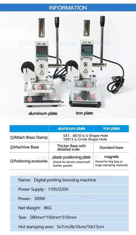 ZONESUN ZS Digital Leather Hot Foil Stamping Machine Machine