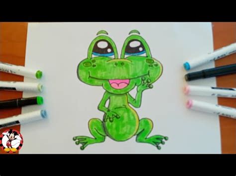 Wie Zeichnet Man Einen Frosch Comment Dessiner Une Grenouille How To