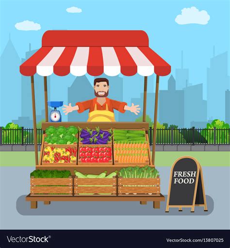 Vegetable Vendor Clipart