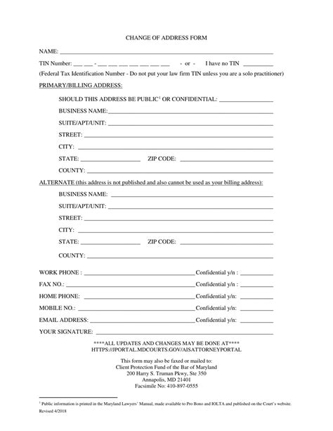 Change Of Address Form For Post Office Printable Printable Forms Free