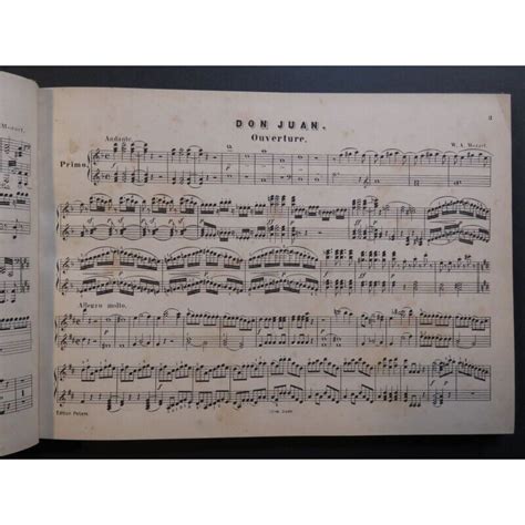 Mozart W A Don Juan Opera Piano 4 Hands 19th EBay