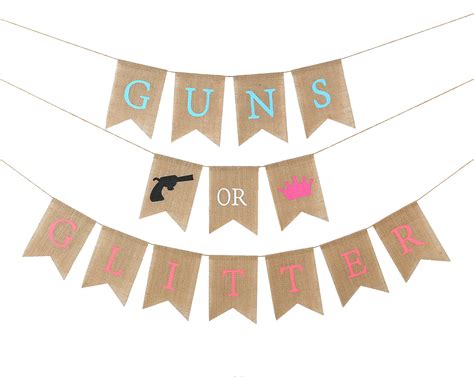 Buy Baby Gender Reveal Party Supplies Burlap Banner For Gender Reveal