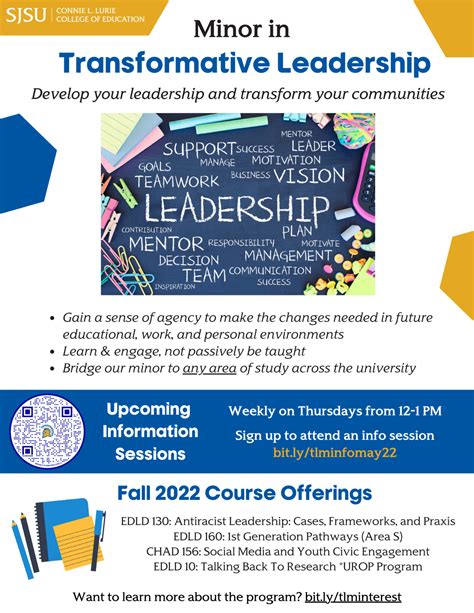 Be A Part of the Transformative Leadership Minor / SJSU Lurie College