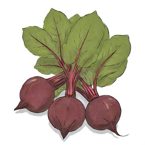 Beetroot Watercolor Illustration Sketch Drawing Style Clipart Stock ...