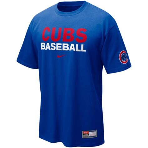 Nike Chicago Cubs Practice T Shirt Royal Blue