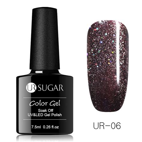 Ur Sugar 7,5 мл коричневый Блестящий УФ-гель темные голографические ...