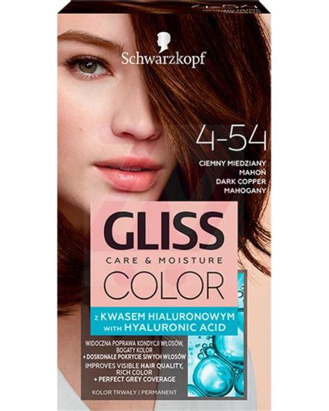 SCHWARZKOPF GLISS COLOR FARBA DO WŁOSÓW CIEMNY MIEDZIANY MAHOŃ 4 54