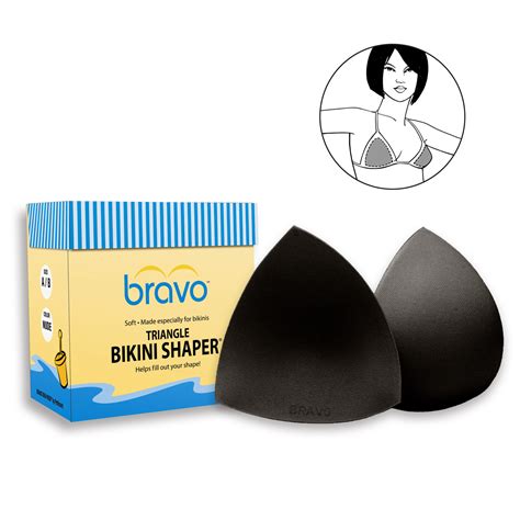 Triangle Bikini Shaper Bravo Pads In Black