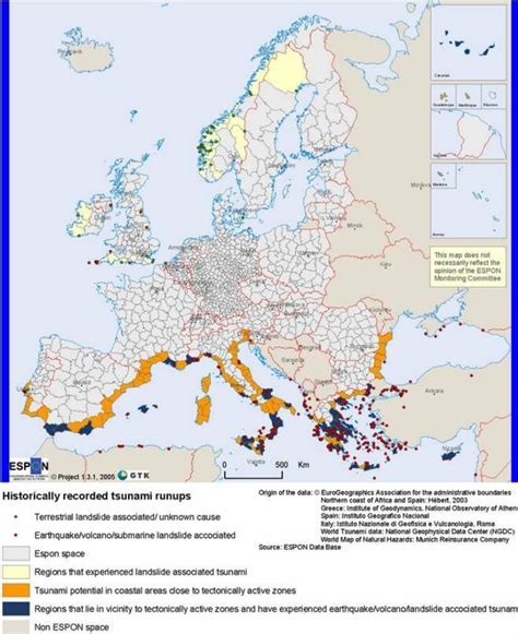 EU-wide tsunami risk. Source: EPSON. | Download Scientific Diagram